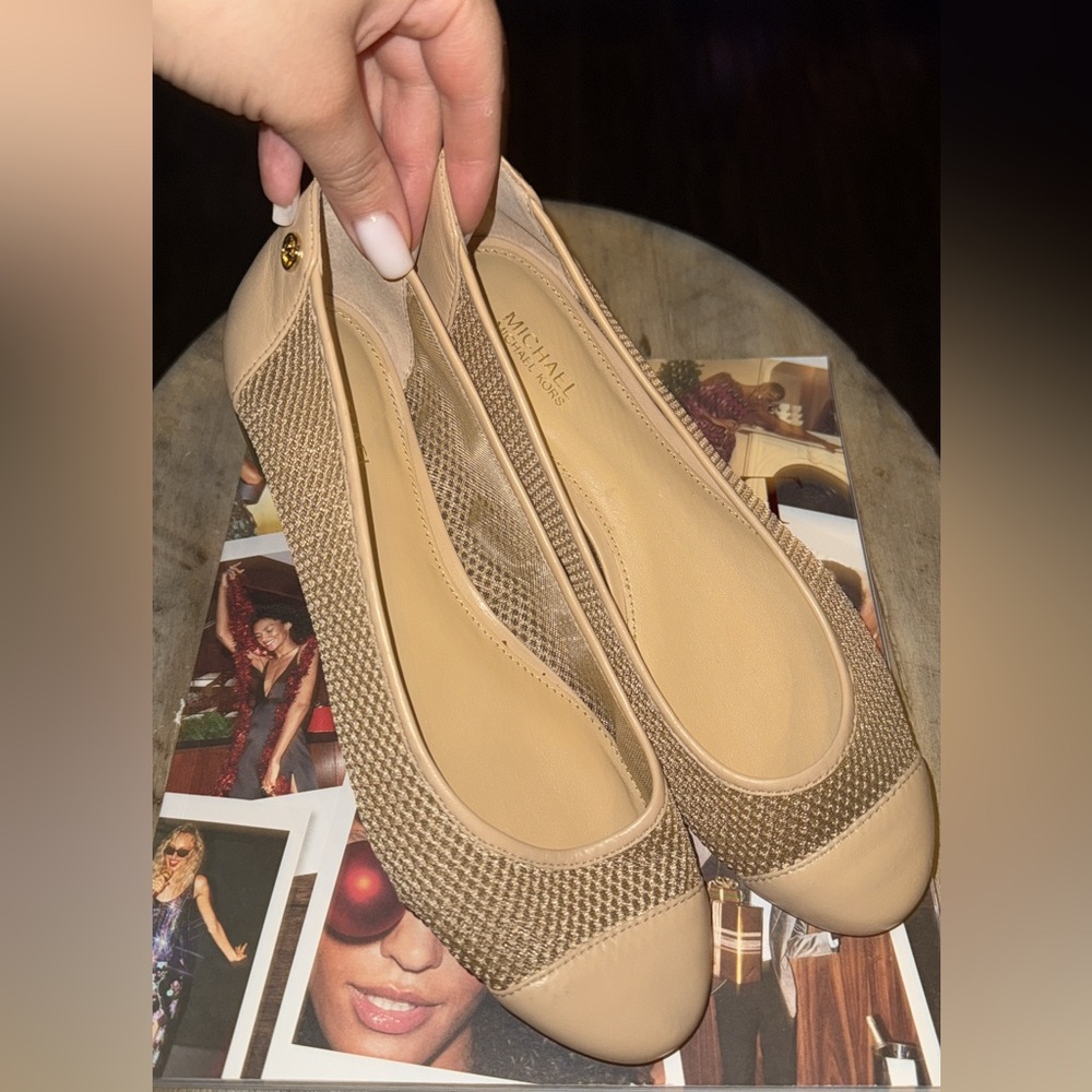 Michael Kors Beige and Tan Loafers